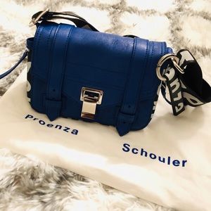 Proenza Schouler PS1 Mini Leather Bag BLUE
